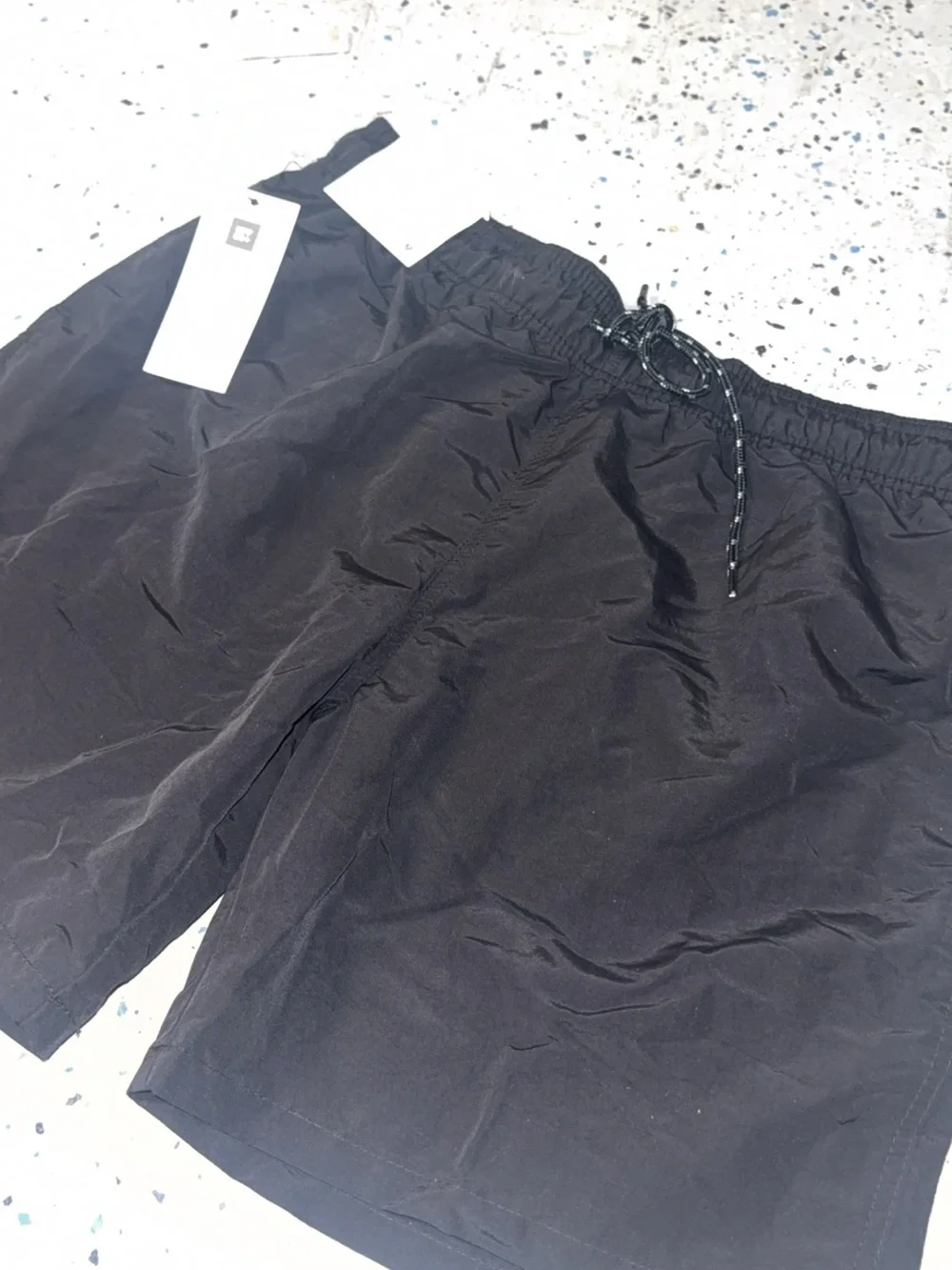 Goodfellow & Co Black Cargo Swim Trunks